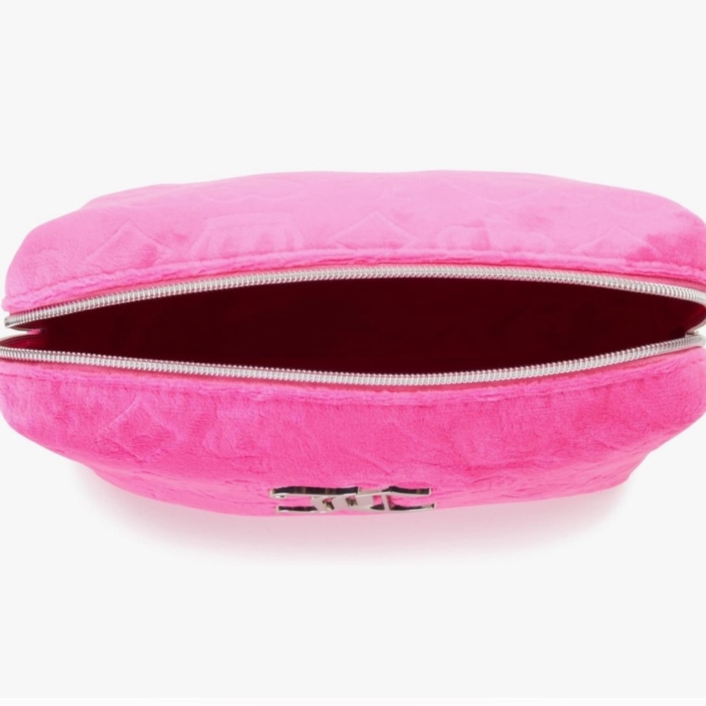 NWT Juicy Couture Women's Cosmetics Travel Wedge Pouch, Hot Pink - Picture 6 of 6